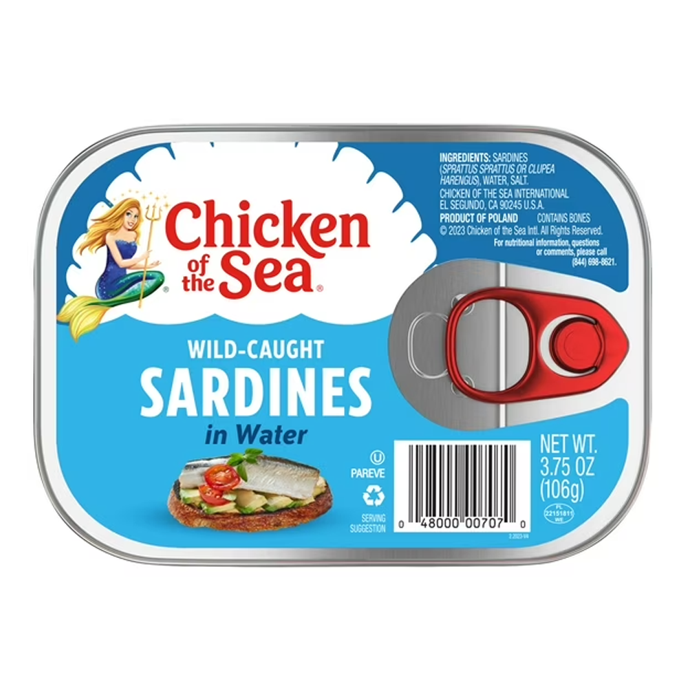 Canned Sardines with Water – 3.75 oz (106 gr)